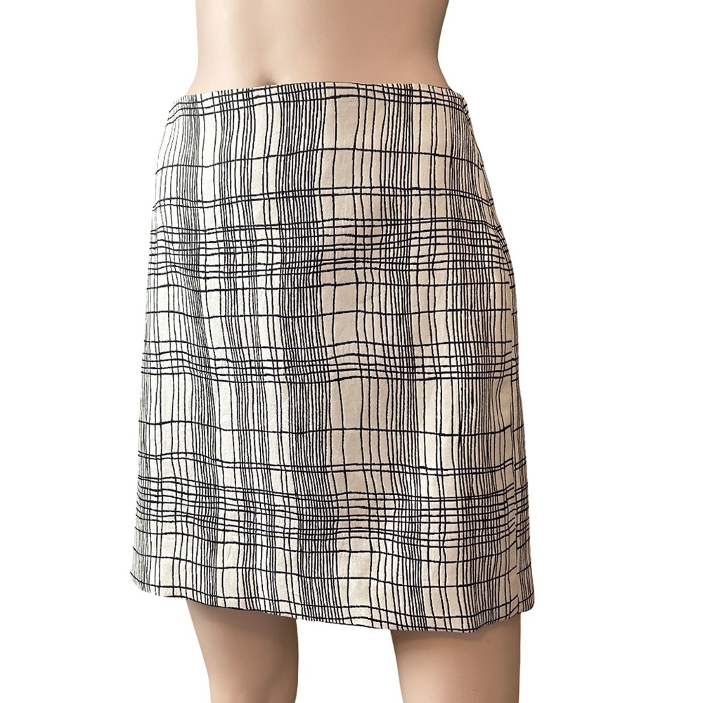Ann Taylor LOFT String Theory Plaid Windowpane Mini Skirt A-Line Rare NWT - Picture 2 of 13
